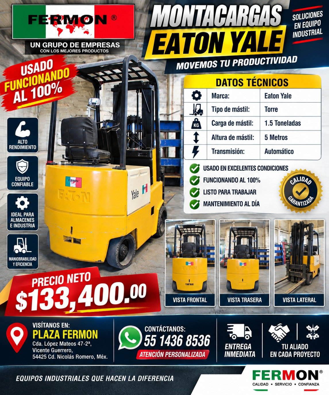 MONTACARGAS EATON YALE