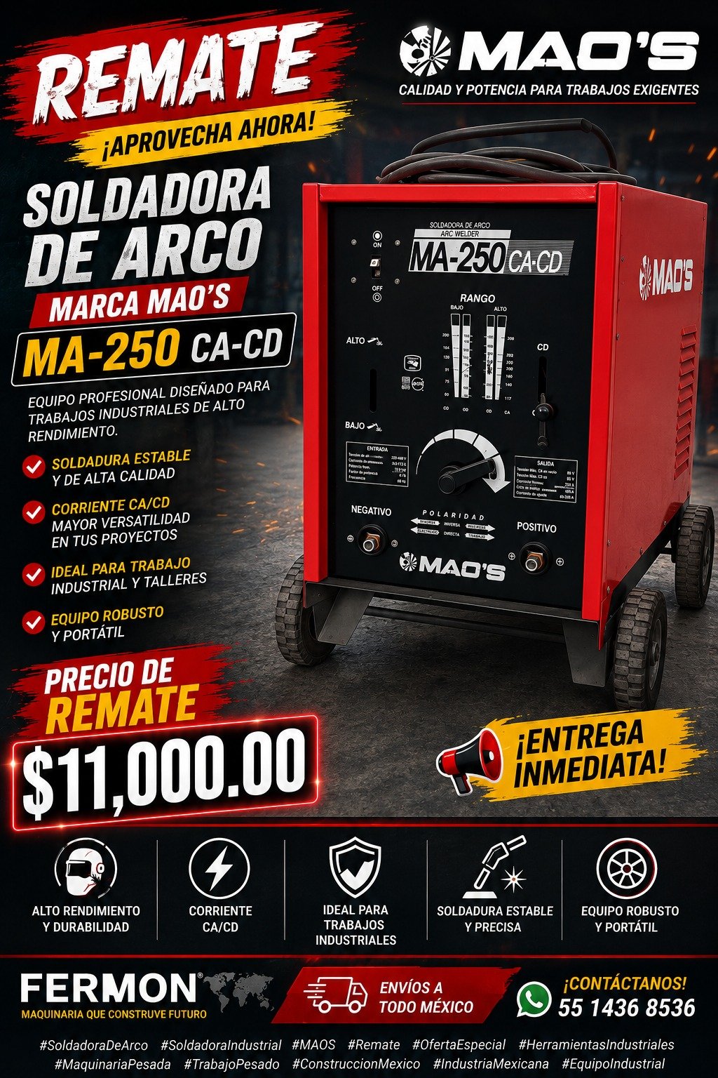 SOLDADORA DE ARCO MAO'S