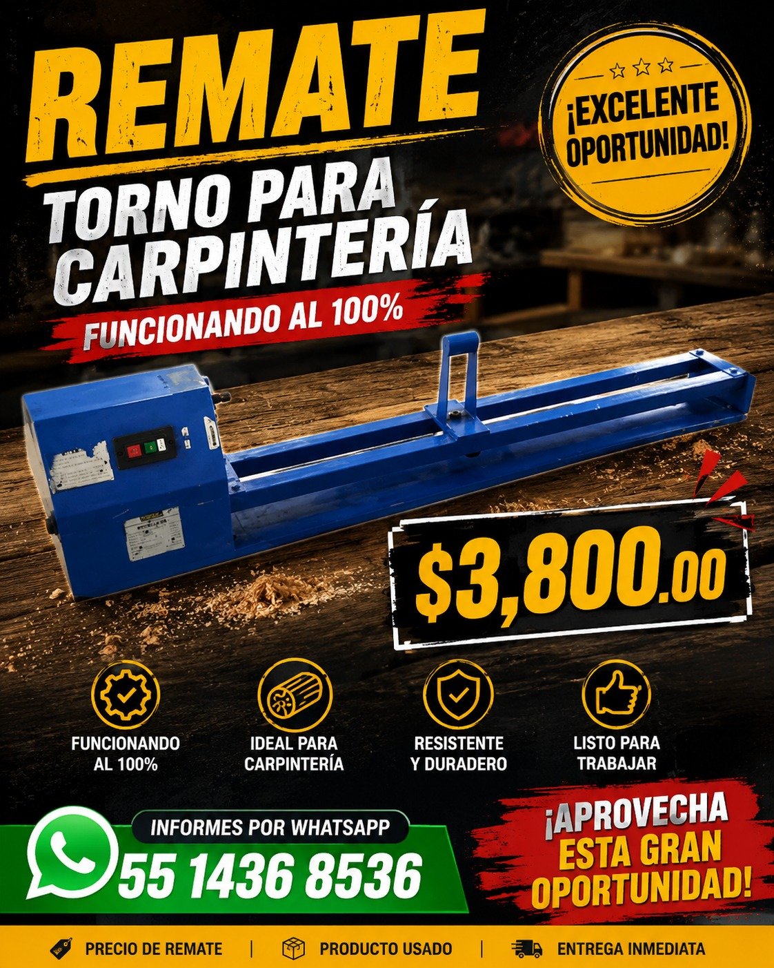 EQUIPO PARA CARPINTERÍA