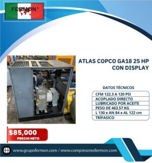 ATLAS COPCO GA18 CON DISPLAY