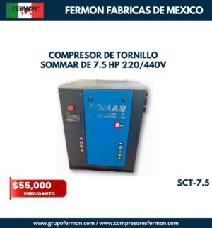 COMPRESOR DE TORNILLO SOMMAR DE 7.5 HP 220/440V