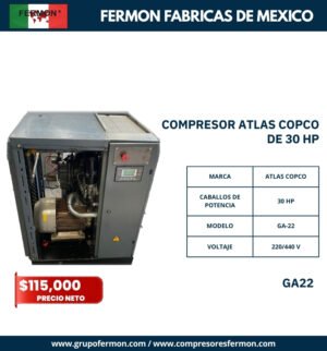 COMPRESOR ATLAS COPCO DE 30 HP
