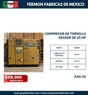 COMPRESOR DE TORNILLO KEASER DE 25 HP