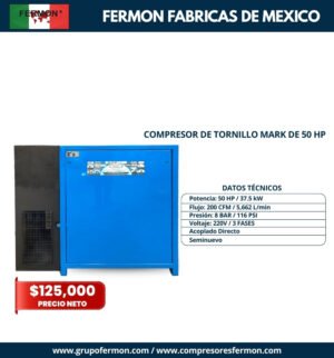 COMPRESOR DE TORNILLO MARK DE 50 HP