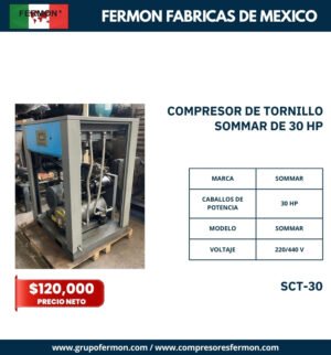 COMPRESOR DE TORNILLO SOMMAR DE 30 HP