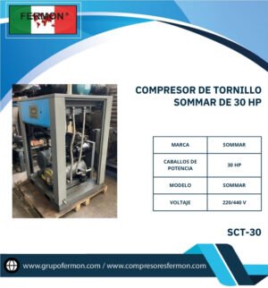 COMPRESOR DE TORNILLO SOMMAR DE 30 HP