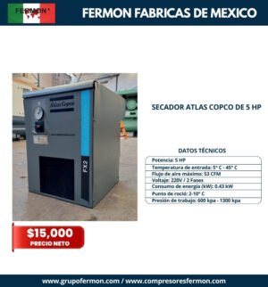 SECADOR ATLAS COPCO DE 5 HP