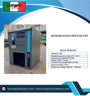 SECADOR ATLAS COPCO DE 5 HP