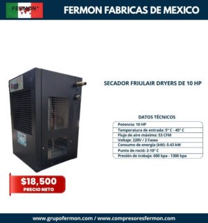 SECADOR FRIULAIR DRYERS DE 10 HP